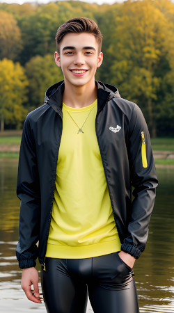 Cycling lake jump clothes