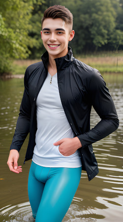 Cycling lake jump clothes