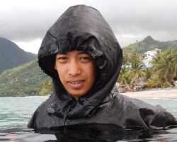swimming and running