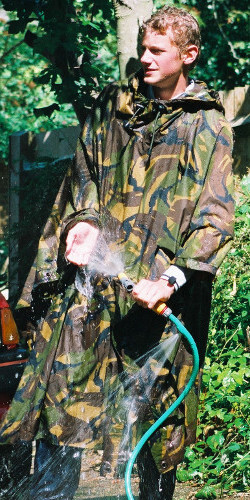 wet hiking poncho