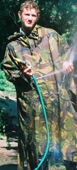 wet hiking poncho